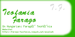teofania farago business card